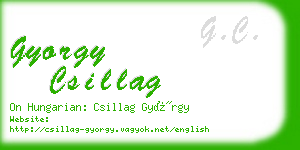 gyorgy csillag business card